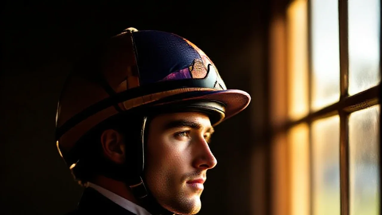 Portrait d’un jockey dans l’ombre des écuries