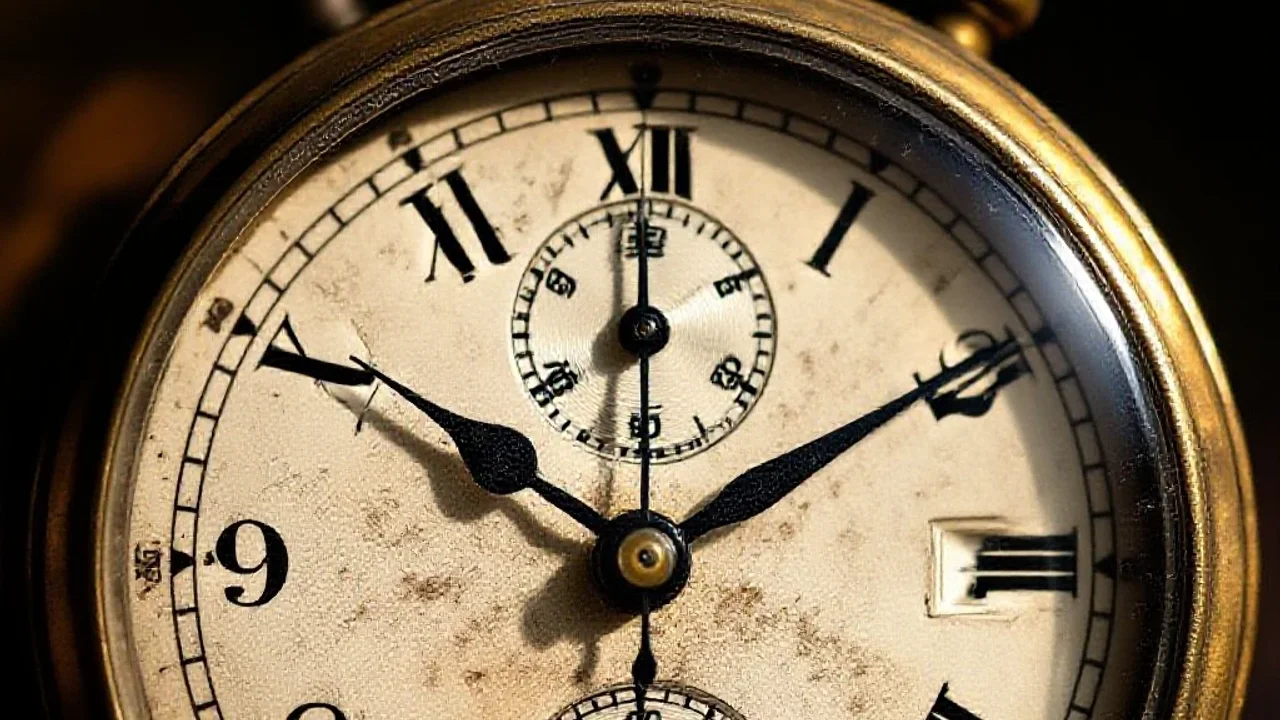 Chronomètre mécanique vintage en gros plan
