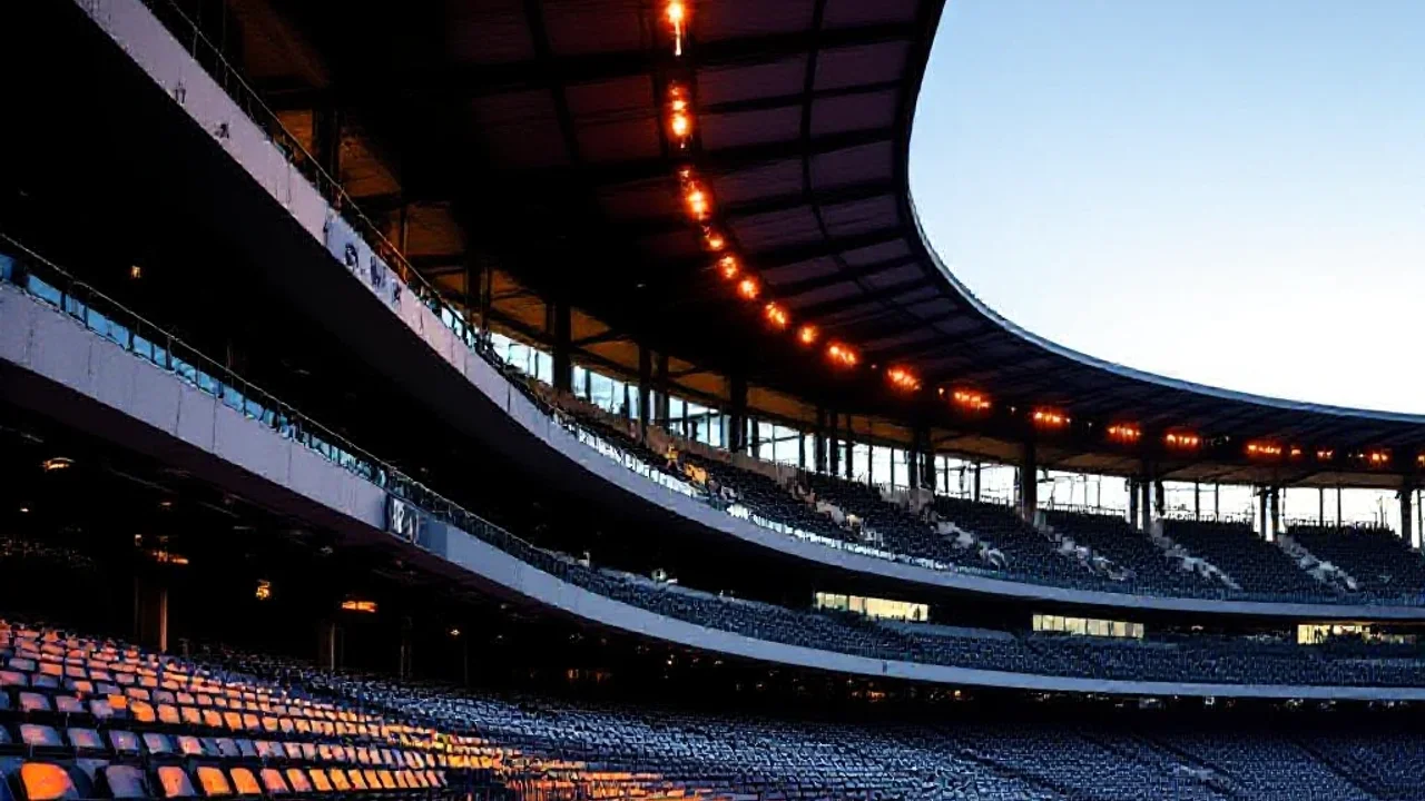 Intérieur des tribunes d’un grand hippodrome